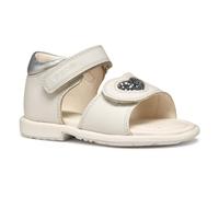 Geox Garçon Fille B VERRED B Sandale, White/Lt Silver, 27 EU
