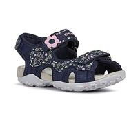 Geox Garçon Fille JR Roxanne C Sandales Bout Ouvert, Bleu (DK Navy C4021), 24 EU