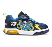 Geox J Inek Boy C Basket, Bleu Marine/Jaune, 27 EU