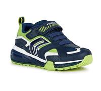 Geox Garçon J Bayonyc Boy Basket, Navy Lime, 34 EU