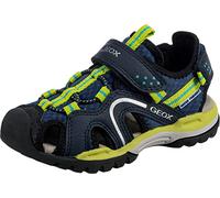 Geox Garçon J Borealis Boy B Sandales, Dk Blue/Lime, 31 EU