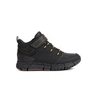 Geox Garçon J Flexyper Boy B Abx Bottines, Black/Dk Yellow, 32 EU