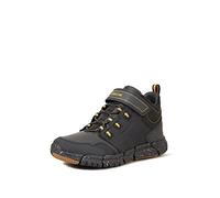 Geox Garçon J Flexyper Boy B Abx Bottines, Black/Dk Yellow, 40 EU
