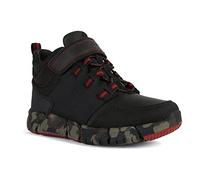 Geox Garçon J Flexyper Boy B Abx Bottines, Black/Red, 35 EU