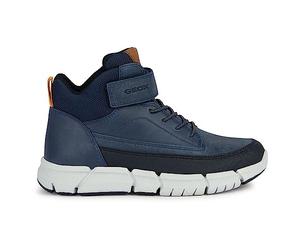 Geox Garçon J Flexyper Boy Bateau cheville, Navy, 38 EU