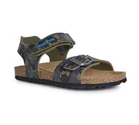 Geox Garçon J Ghita Boy B Sandales, Camouflage Green, 27 EU
