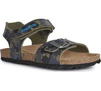 Geox Garçon J Ghita Boy B Sandales, Camouflage Green, 34 EU