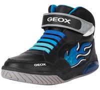 Geox Garçon J Inek Boy Basket, Black Lt Blue, 35 EU
