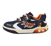 Geox Garçon J Inek Boy Basket, Bleu Marine Orange, 30 EU