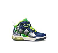 Geox J INEK Boy C Basket, Navy/Lime, 33 EU