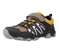 Geox Garçon J Magnetar Boy Abx Basket, Brown Dk Yellow, 32 EU