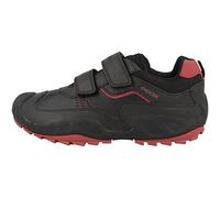 Geox Garçon J New Savage Boy A Chaussures, Black/Red, 34 EU