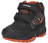 Geox Garçon J New Savage Boy Basket, Black Dk Orange, 32 EU