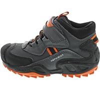 Geox Garçon J New Savage Boy Basket, Dk Grey Orange, 38 EU