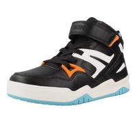 Geox J Perth Boy Basket, Noir/Orange, 34 EU