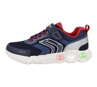 Geox Garçon J Wroom Boy B Sneakers, Navy/Red, 26 EU