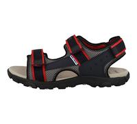 Geox Garçon Jr Strada Sandal, Bleu Marine Rouge, 27 EU
