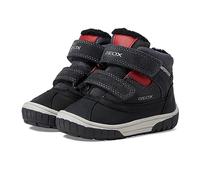 Geox Garçon Omar Boy Wpf Bateau cheville, Dk Grey Red, 27 EU