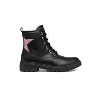 Geox Girl's J Casey G Ankle Boots, Black Lt Rose, 40 EU