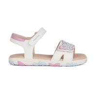 Geox J Sandal Haiti Girl, White DK Pink, 30 EU