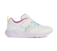 Geox Girl's J Sprintye B Sneaker, Blanc/Multicolore, 11 UK Child