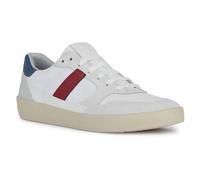 Geox Homme U Affile B Basket, Blanc/Rouge, 44 EU