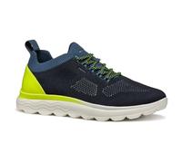 Geox Homme U SPHERICA E Basket, Navy/Fluo Yellow, 44 EU