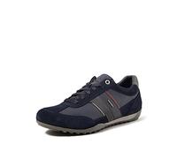 Geox Homme U Wells C Sneakers, Navy/Dk Burgundy, 41 EU