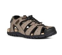 Geox Homme Uomo Sandal Strada B Sandales, Taupe/Black, 41 EU