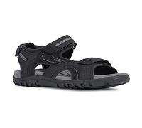 Geox Homme Uomo Sandal Strada D Sandales, Black/Stone, 45 EU