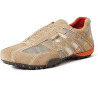 Geox Homme Uomo Snake L Sneakers, Beige/Dk Orange, 43 EU