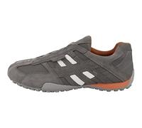 Geox Homme Uomo Snake L Sneakers, Lt Grey/Anthracite, 43 EU