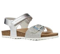 Geox J Adriel Girl C Sandale, argent, 30 EU