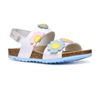 Geox J Adriel Girl D Sandale, White/Crystal, 33 EU