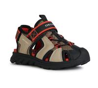 Geox J Airadyum BO Sandales pour garçon, Dk beige rouge, 28 EU