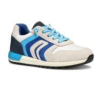 Geox J ALBEN Boy B, Basket garçon, White/Royal,