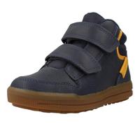 Geox J Arzach Boy Basket, Bleu Marine DK Yellow, 27 EU