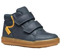 Geox J Arzach Boy Basket, Bleu Marine DK Yellow, 28 EU
