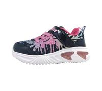 Geox J Assister Girl C Basket, Bleu Marine Multicolore, 34 EU