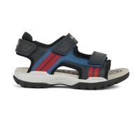 Geox J Borealis Boy A Sandale, Bleu Marine/Rouge, 30 EU