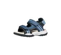 Geox J Borealis Boy A Sandales, Noir/Effet Denim, 26 EU