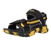 Geox J Borealis Boy E Sandale, Black/Yellow, 35 EU