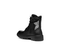 Geox J CASEY GIRL G, Bottine, BLACK/DK SILVER,