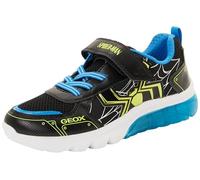 Geox J Ciberdron Boy C Basket, Noir/Citron Vert, 34 EU