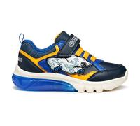Geox J Ciberdron Boy Basket, Bleu Marine/Jaune, 27 EU