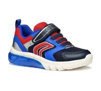 Geox J CIBERDRON Boy C Basket, Navy/DK Red, 32 EU