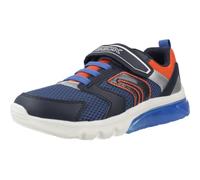 Geox J CIBERDRON Boy C Basket, Navy/Orange, 32 EU