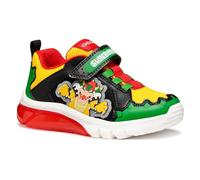 Geox J CIBERDRON Boy E Basket, Green/Red, 29 EU