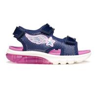 Geox J CIBERDRON G Sandale, bleu marine/rose, 35 EU