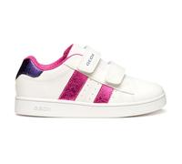Geox J ECLYPER Baskets pour Fille, Blanc/DK Fuchsia, 35 EU, Blanc DK Fuchsia, 35 EU